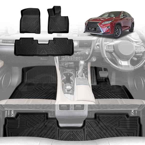 3D Floor Mats for Lexus RX200t RX300 RX350 RX450h 2016-2022 All-Weather Car Liners