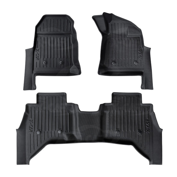 3D Car Mats for Mazda BT-50 BT50 Dual Cab 2020-Onwards TF Series All-Weather Floor Liners