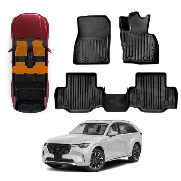 3D Floor Mats for Mazda CX-90 CX90 2023-2025 All-Weather Liners