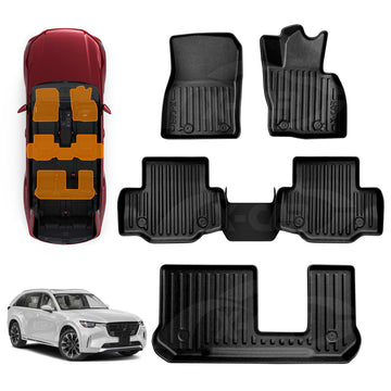 3D Floor Mats for Mazda CX-90 CX90 2023-Onwards All-Weather Liners