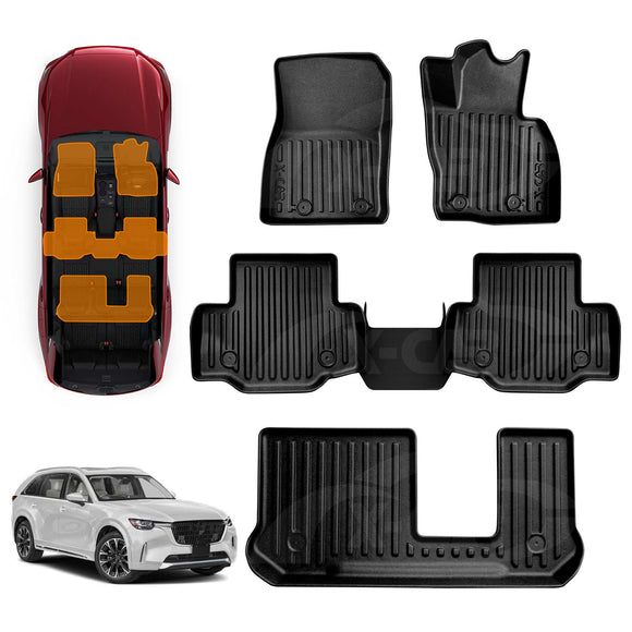 3D Floor Mats for Mazda CX-90 CX90 2023-Onwards All-Weather Liners