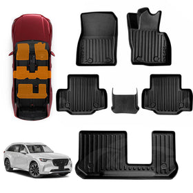 3D Floor Mats for Mazda CX-90 CX90 2023-Onwards All-Weather Liners