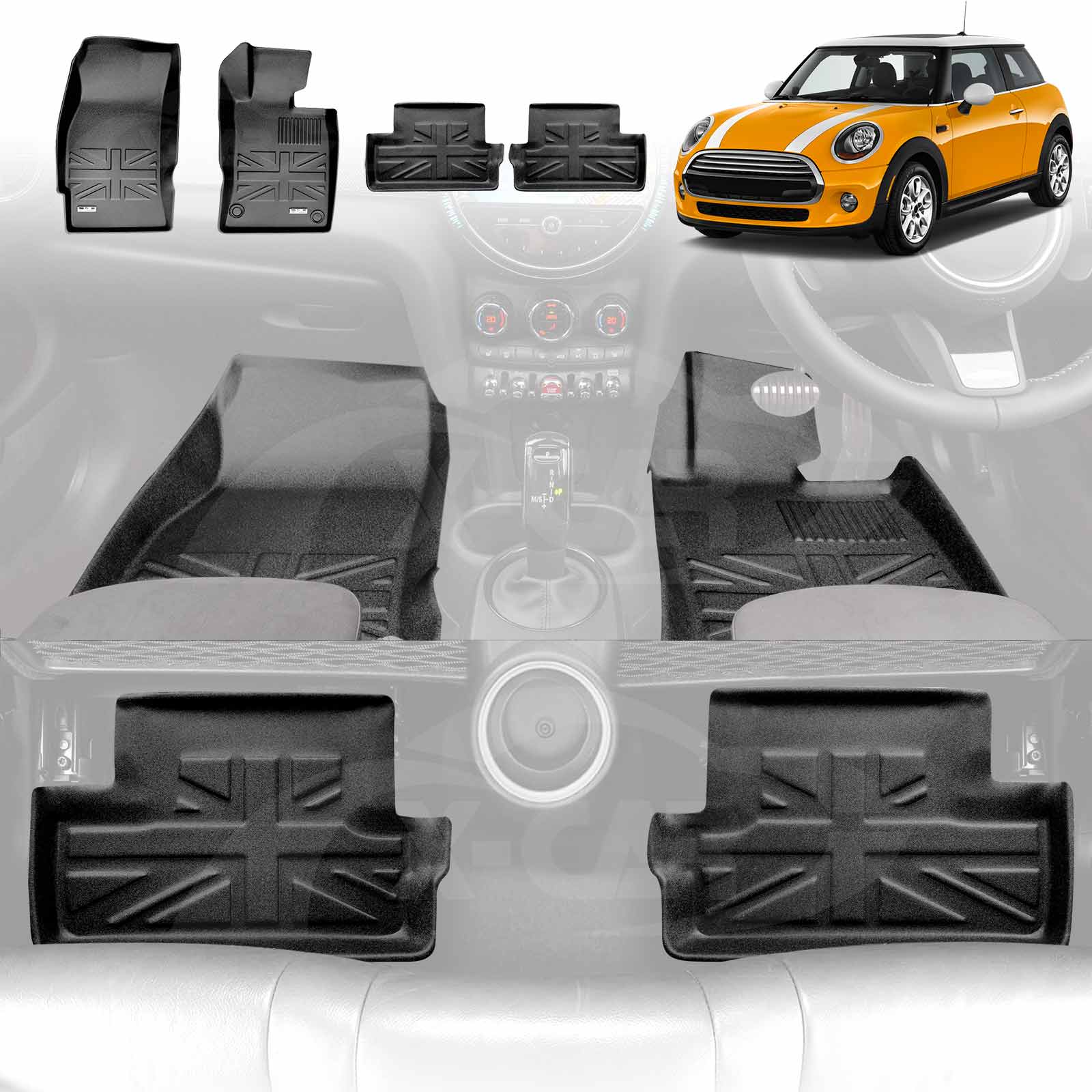 3D All-Weather Floor Mats for Mini Cooper 2014-2025 | X-CAR