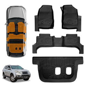3D Floor Mats for Isuzu MU-X MUX 2013-2021 All-Weather Liners