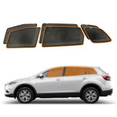 X-CAR window sun shades installed on the side windows of a Mazda CX-9 CX9.