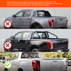 Soft Tonneau Cover for Mazda BT-50 BT50 Dual Cab TF Series 2020-Onwards Tri-Fold Ute Tub Bed - 0