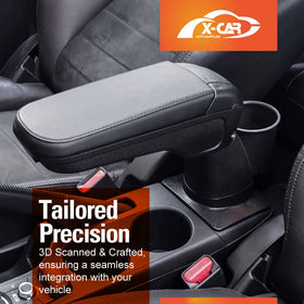 Central Armrest Storage Box with Cup Holder for Mazda 2 Hatch & Sedan 2014-Onwards Arm Rest Interior Accessories - 0