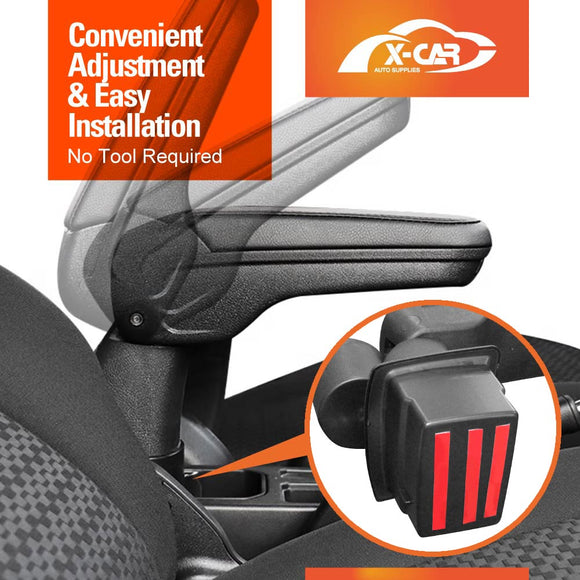 Central Armrest Storage Box with Cup Holder for Mazda 2 Hatch & Sedan 2014-Onwards Arm Rest Interior Accessories
