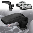 Central Armrest Storage Box with Cup Holder for Mazda 2 Hatch & Sedan 2014-Onwards Arm Rest Interior Accessories-1