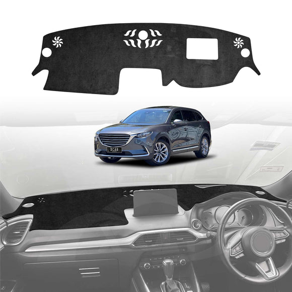 Car dashboard cover with a Mazda cx9 in the background