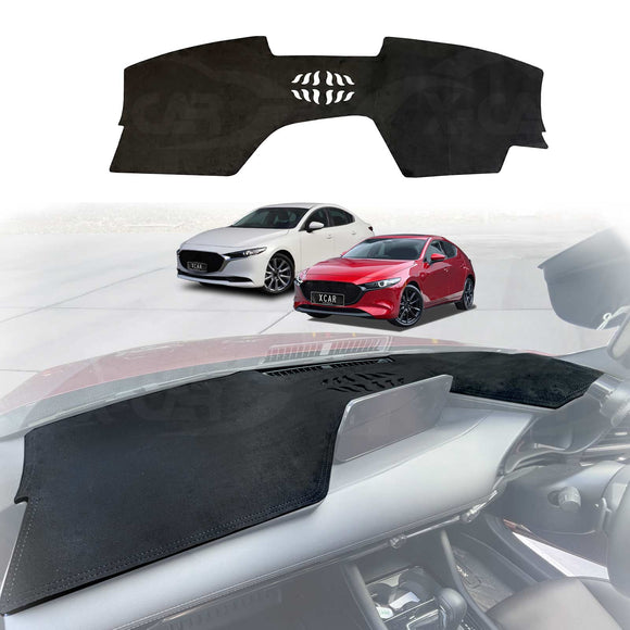 Dash Mat for Mazda 3 BP Series Hatch Sedan 2019-Onwards Non-Slip Microfiber Pad Cover