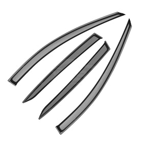 A set of four (2 front and 2 rear) clear weather shields for a Mazda 3 Sedan BP, designed to fit the model years 2019-2025. The shields are displayed against a white background.