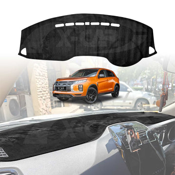Black dashboard cover mat for Mitsubishi ASX, anti-glare dash mat custom fit interior accessory