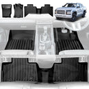 X-CAR 3D all-weather floor mats installed in a Mitsubishi Triton MV Double Cab vehicle, including front and second row pieces.