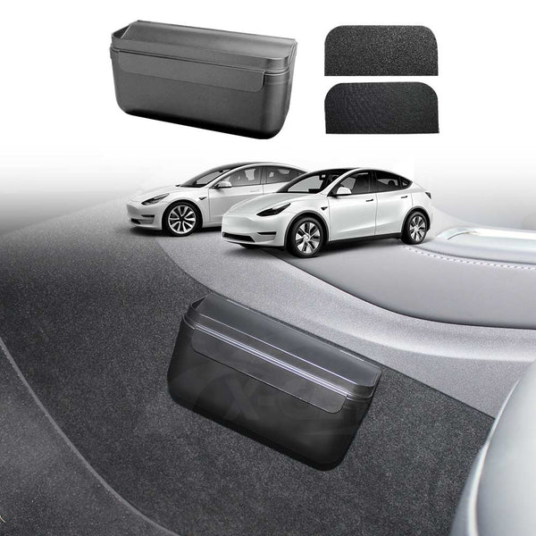 Velcro TPE Storage Box for Tesla Model 3 Model Y Sunglasses Holder Organizer