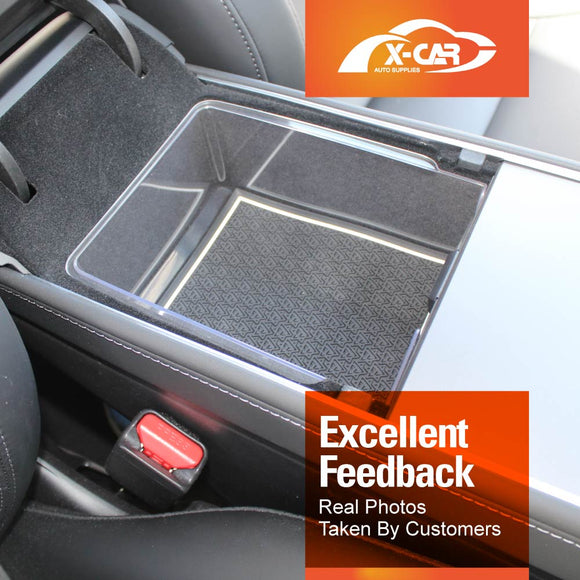 Premium Centre Console Organiser Tray for Tesla Model 3/Y Armrest Storage Box Cubby Drawer Container