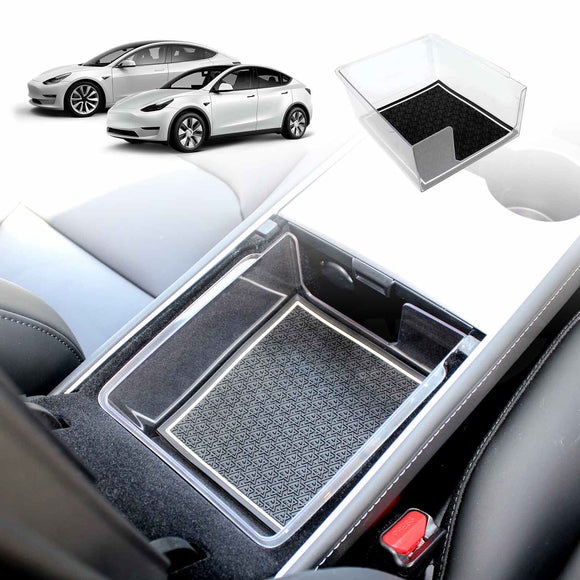 Premium Centre Console Organiser Tray for Tesla Model 3/Y Armrest Storage Box Cubby Drawer Container
