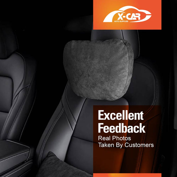 Black Headrest/Waist Pillow for Tesla Model 3/Y Seat Neck/Back Support Cushion Accessories