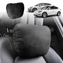 Black Headrest/Waist Pillow for Tesla Model 3/Y Seat Neck/Back Support Cushion Accessories-2
