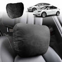 Black Headrest/Waist Pillow for Tesla Model 3/Y Seat Neck/Back Support Cushion Accessories