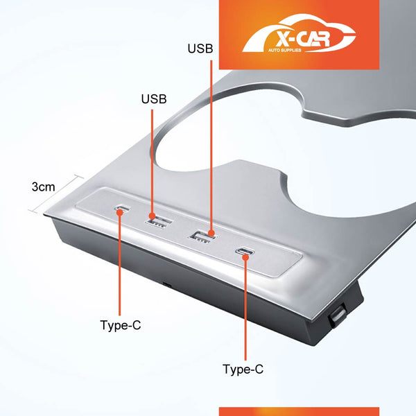 Tesla Model 3 Model Y USB Hub Type-C Fast Charging Adapter