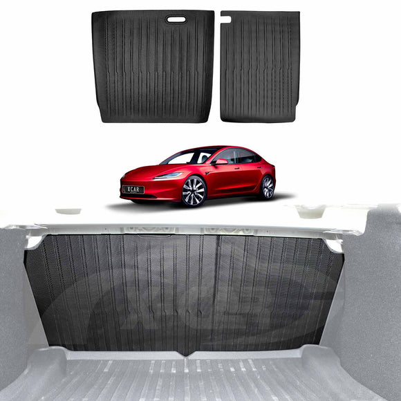 Tesla Model 3 Highland 3D All-Weather Interior Liners for Boot Frunk Cargo Mats 2023-Onwards