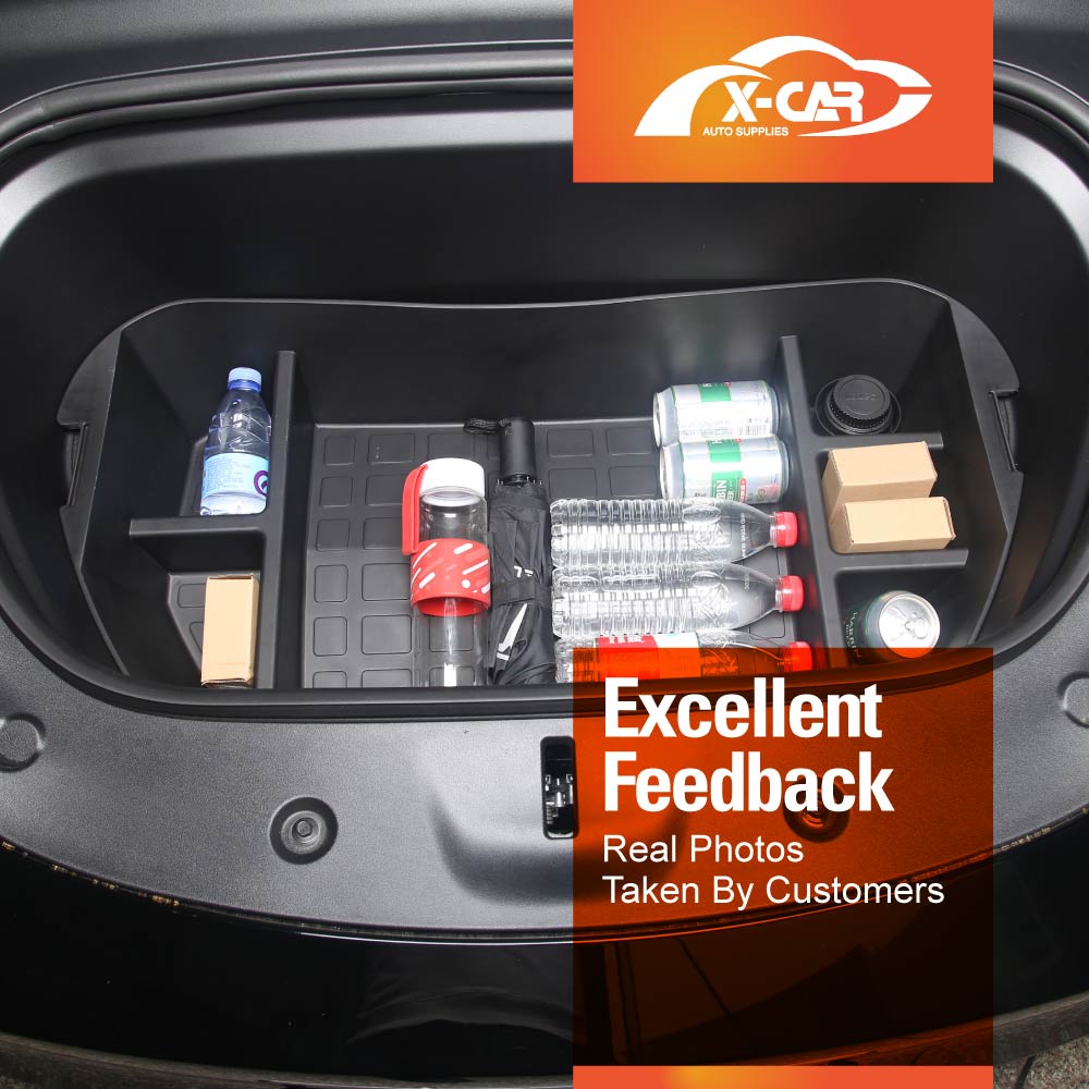 Tesla Front Storage Tesla Model Y 2022-2025 Front Trunk Cargo Organiser Frunk Storage Box ...
