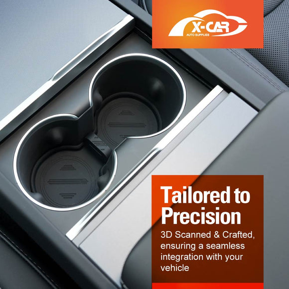 Soft Silicone Organizer Pad Set for Tesla Model 3 Highland 2023-Onwards Center Console Armrest Storage Cup Holder Coaster