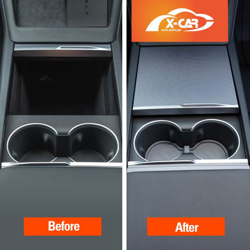 Organizer Pad for Tesla Model Y L 6-Seat 2026-Onwards Centre Console Armrest Storage Cup Holder Coaster Soft Silicone Non-Slip Mat - 0