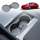 Soft Silicone Organizer Pad Set for Tesla Model 3 Highland 2023-Onwards Center Console Armrest Storage Cup Holder Coaster-4