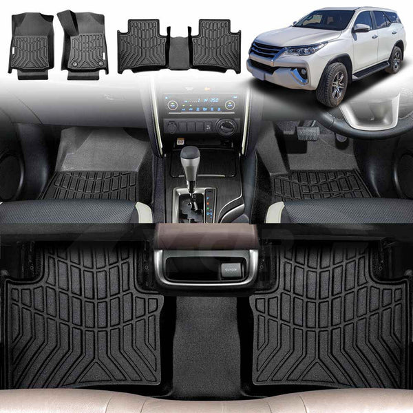 3D Floor Mats for Toyota Fortuner 2015-2025 All-Weather Liners