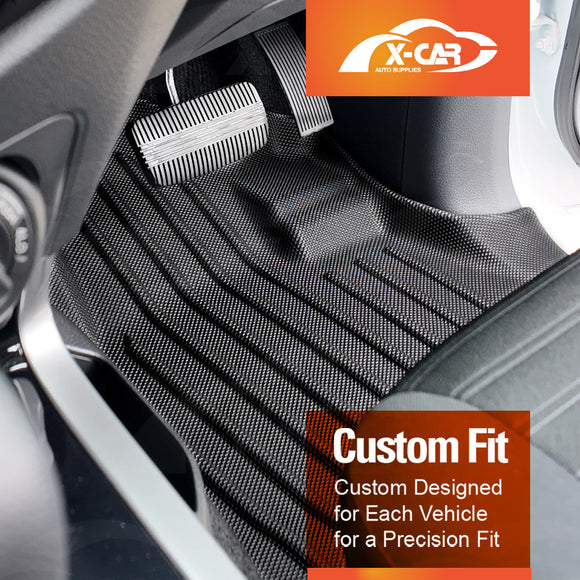 3D Floor Mats for Nissan Navara NP300 D23 Dual Cab 2015-2025 All-Weather Car Liners
