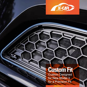 Tesla Model 3 Highland 2024-2025 Front Lower Bumper Air Inlet Grille Leaves Insect Guard - 0