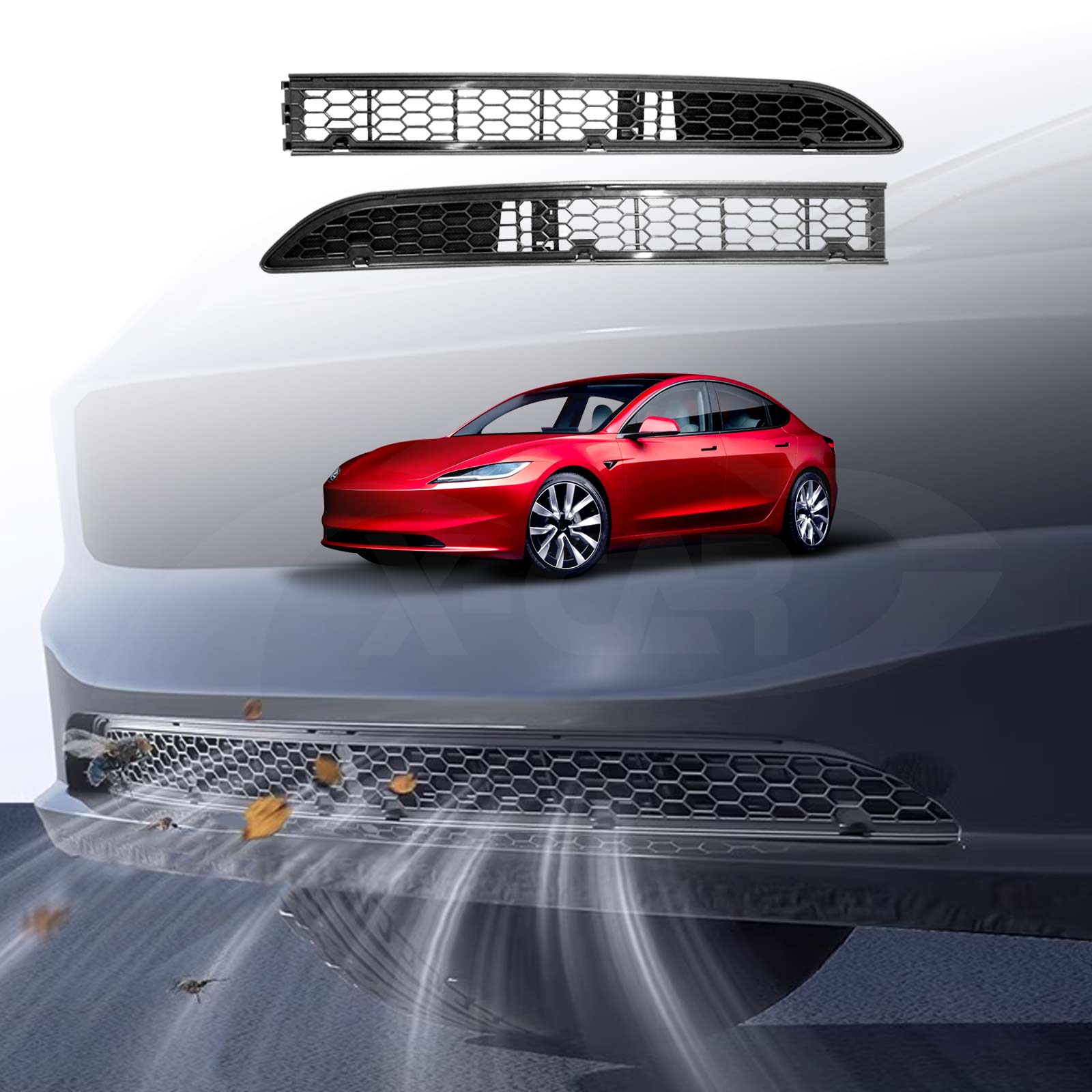 thumbnail image 2 of Grill Mesh Universal Car Grille Protection Mesh - Front Bumper Guard Net For Sedans, SUVs & Minivans Polyester Mesh Screen 2 of 12
