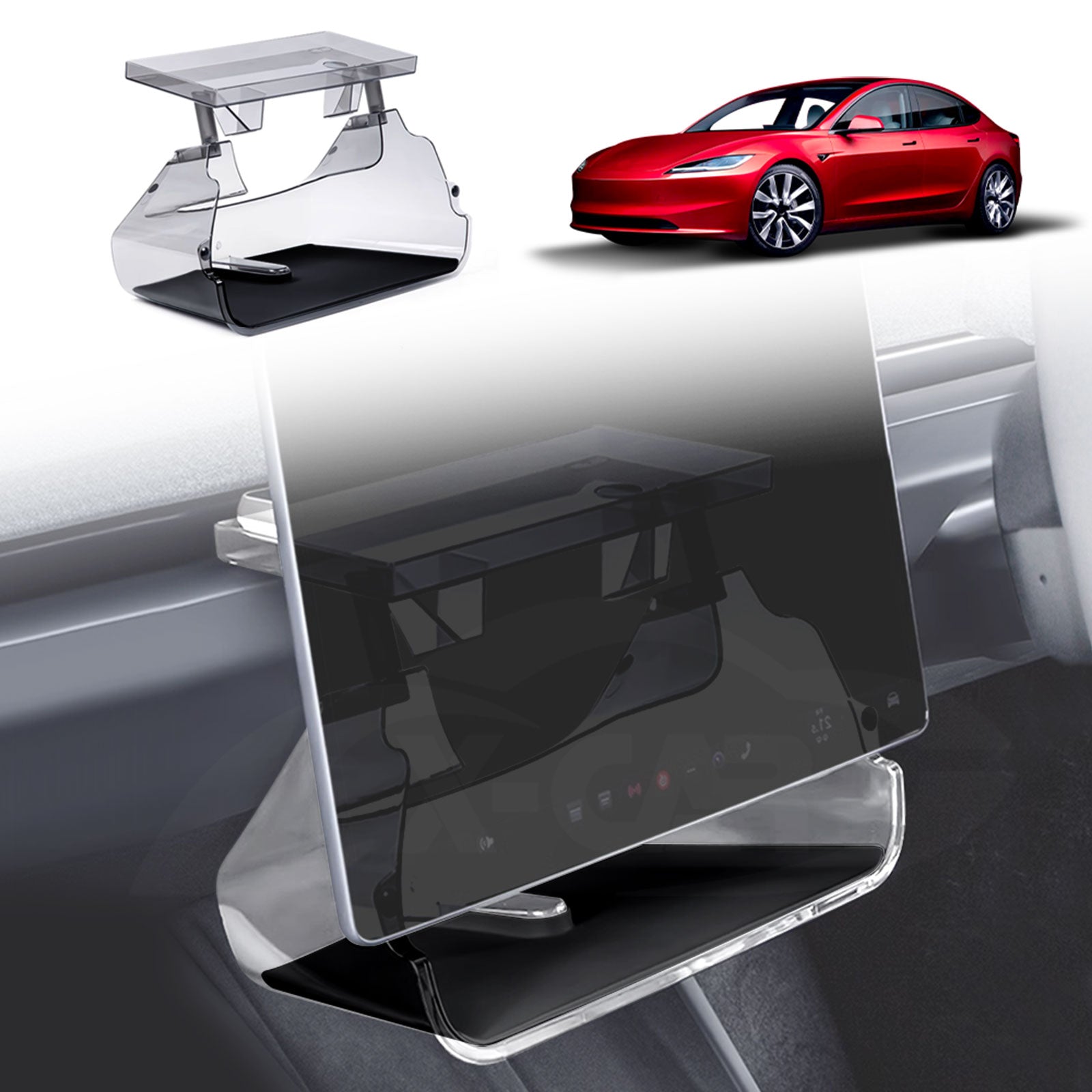 Tesla 3 Rear Screen Storage Rack Centre Console Screen Organiser Tray for Tesla Model 3 Highland 2023 ...