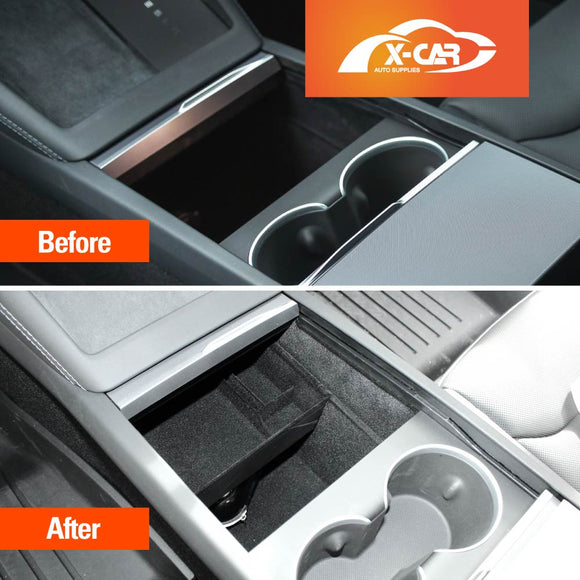 Centre Console Organizer Tray for Tesla Model 3 Highland 2023-Onwards Armrest Storage Box Cup Holder