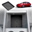 Soft Silicone Organizer Pad Set for Tesla Model 3 Highland 2023-Onwards Center Console Armrest Storage Cup Holder Coaster-8