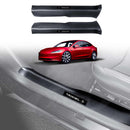 Tesla Model 3 Highland Door Sill Protector Carbon Fiber Style-3