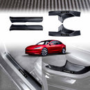 NEW Tesla Model 3 Highland Door Sill Protector Carbon Fiber Style
