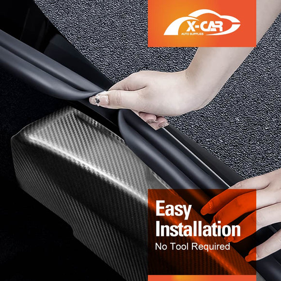 Rear Bumper Guard Trunk Protector Cover for Tesla Model 3 Highland 2023-Onwards Carbon Fiber Style Protection Accessories