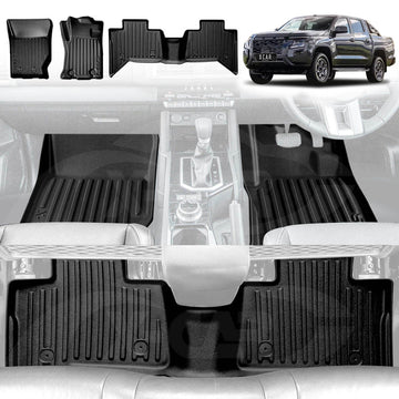 3D Floor Mats for Nissan Navara D27 2026-Onwards All-Weather Liners