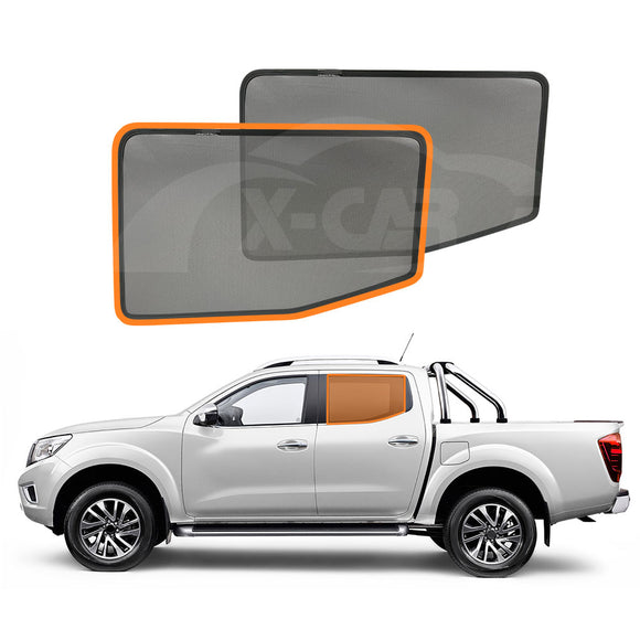 Rear Window Sun Shades for Nissan Navara D23 NP300 2015-2025