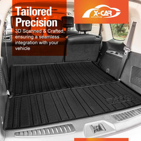 X-CAR boot liner for Nissan Patrol Y62 installed in the cargo area.