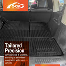 X-CAR boot liner and back seat protectors set for Nissan Patrol Y62 installed in the cargo area.
