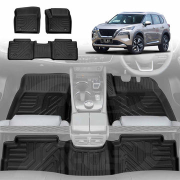 3D Floor Mats for Nissan X-trail T33 e-POWER 2022-Onwards All-Weather Liners