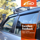 X-CAR weather shields for Nissan Patrol GU Y61 installed on the vehicle windows. 