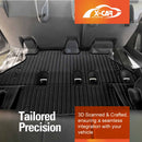 X-CAR 3D floor mats designed for a Nissan Patrol Y62 Series installed in the vehicle.