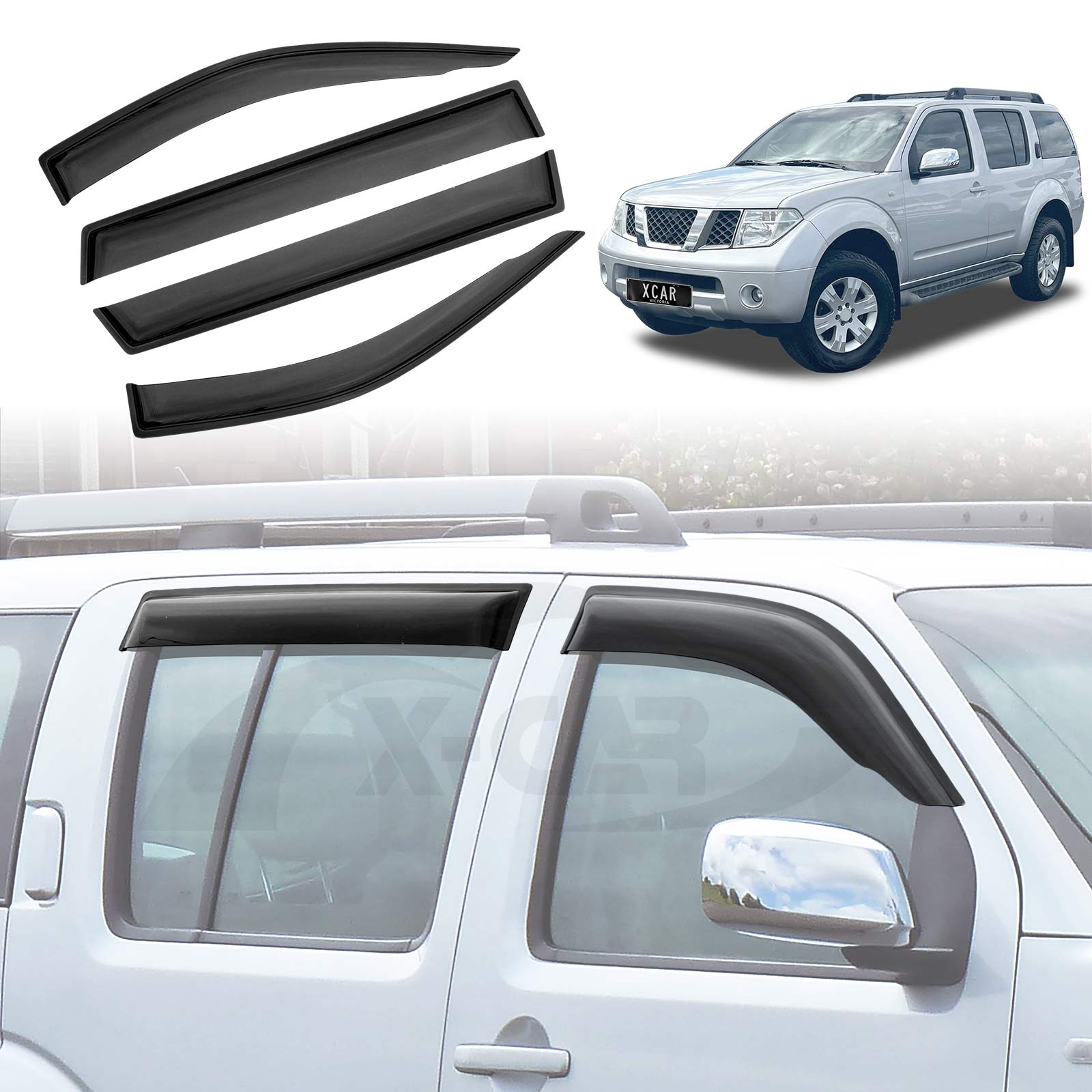 WeatherShields for Nissan Pathfinder R51 2005-2013 Accessories | X-CAR