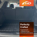 X-CAR boot liners and back seat protectors set for Outback 2015-2020 installed in the cargo area of a Outback.