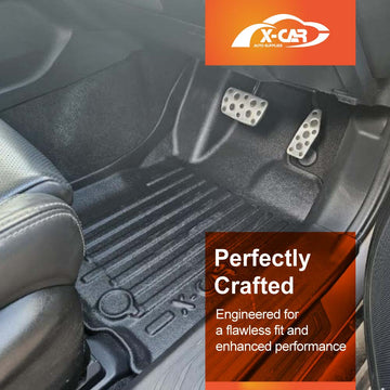 X-CAR 3D floor mats set designed for a Subaru Outback 6GEN, installed in the  driver's footwell.